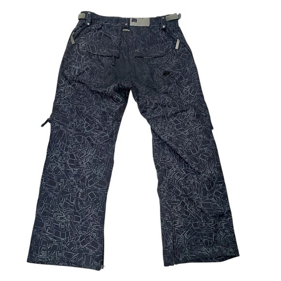 Ride Snowboards Cargo Snow Pants Mens Large Navy Cell Series Ankle Zip Winter - Picture 5 of 12